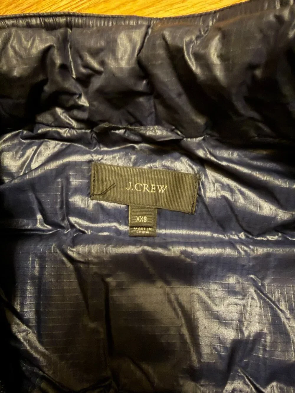 J. Crew Shiny Puffer Down Vest